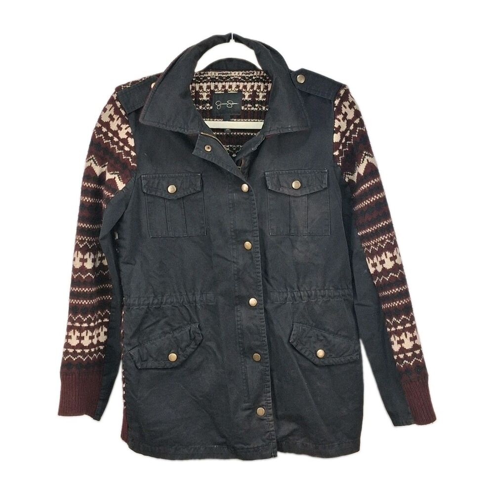 Jessica Simpson Shawna Sweater Jacket Women's Medium Boho Southwestern Utility